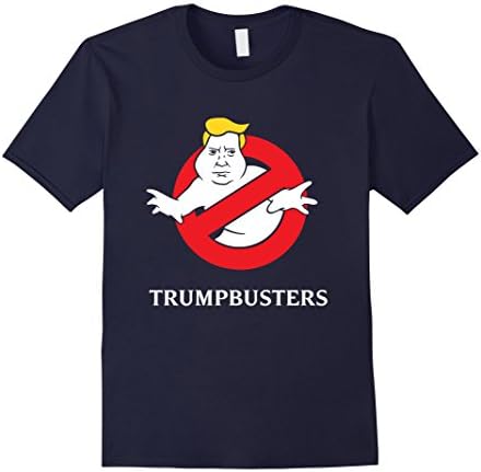 Men's Trump Busters T-Shirt | Funny Donald Trump Ghost Shirt Large Navy