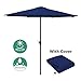 MASVIS 9 Ft Aluminum Patio Umbrella Outdoor Table Market Umbrellas with Push Button Tilt and Crank, Safety Bolt,8 Aluminum Ribs (9 FT, Blue)