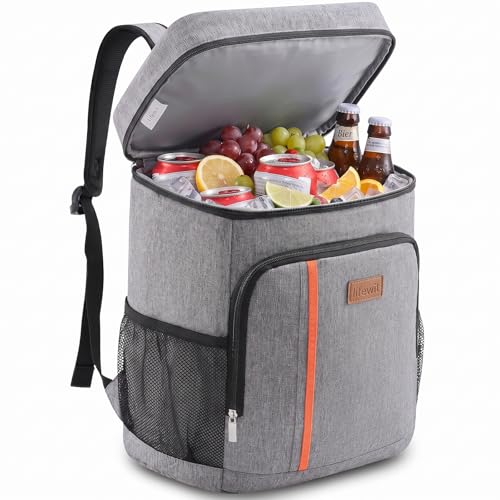 Lifewit 30L 36 Dosen Kühlrucksack, Auslaufsichere Kühltasche Rucksack, wasserdichte Isolierte Lunchtasche für Männer, Frauen, Arbeit, Picknicks, Stran