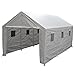 King Canopy Hercules with Enclosure Kit 10-Feet by 20-Feet, 2-Inch Steel Frame, 1.5 Purlins, 8-Leg, White