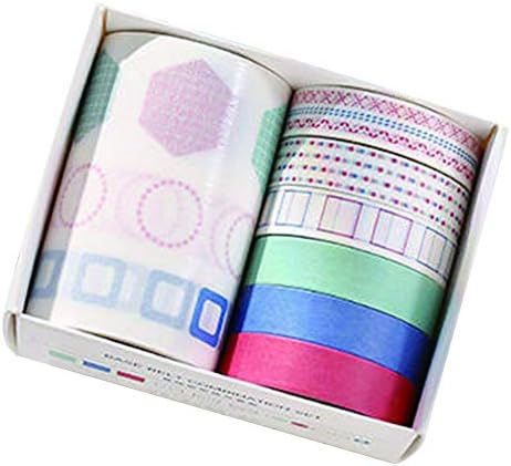 7 Rolls Washi Tapes Decorative Masking Tapes Calendar Stickers for Bullet Journal, Daily Planner (Blue)