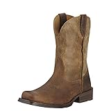 Ariat Men's Rambler Wide Square Toe Western Cowboy Boot, Earth/Brown Bomber, 8 M US