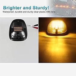 Partsam 5X Amber 24 LED Smoke Cab Roof Running Top
