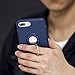 iPhone 8 Plus Case with Ring, WXY Anti-Slip Carbon Fiber Grain Magnetic Chuck Case for Apple iPhone 7 Plus Silicone Compatible with Magnetic Car Mount Stand Dark Blue