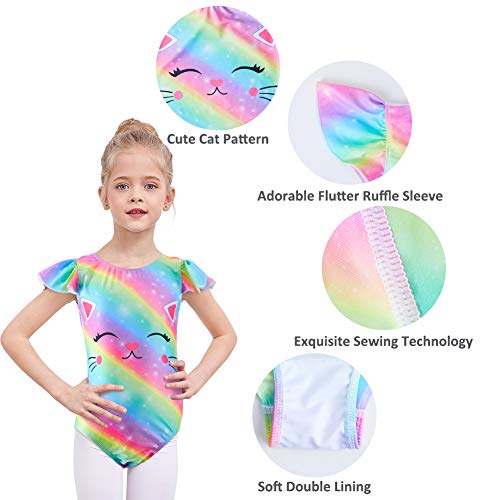 MHJY Girls Gymnastics Leotard Unicorn Ballet Dancewear One-Piece Activewear Bodysuit Athletic Leotards