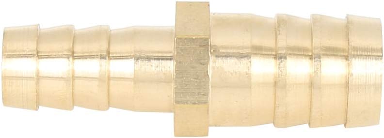 X AUTOHAUX 2 Pcs 16mm to 12mm Brass Barb Hose Fitting Straight Connector Adaptor for Air Water Gas Oil - Image 4