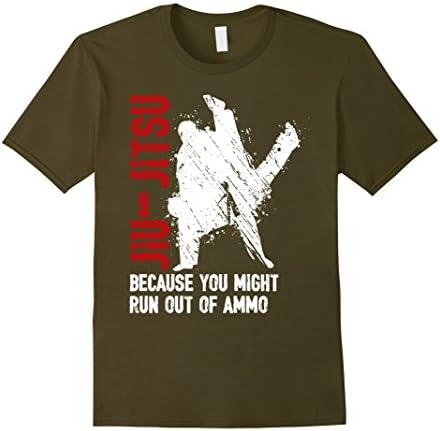 Men's Jiu Jitsu Shirt - Jiu Jitsu Because You Might Shirts 2XL Olive