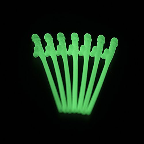 Hen Do Party Straws Gold 24Pack or 36 Pack,Party Accessories (24 pcs luminous straws GLOW IN DARK)