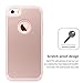ULAK iPhone SE Case Rose Gold,iPhone 5S Case,iPhone 5 Case, Hybrid Shockproof Hard PC+Soft Silicone Anti-Slip Durable Dust Scratch Protective Cover for Apple iPhone SE/5S/5,Rose Gold