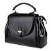 Fashion Road Womens Modern Retro Top Handle Bag Pu Leather Satchel Handbag Black