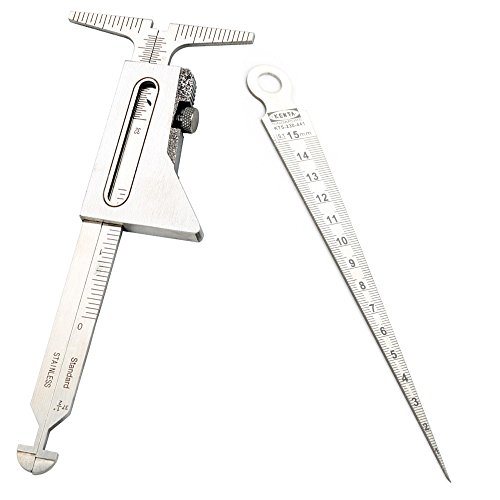 Breynet 1-15mm Stainless Gap Hole Taper Welding Gauge + Hi-Lo Welding Gauge Gage Test Ulnar Welder Inspection Gauge Tool Both Inch and Metric for Welding Measurement Tools