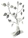 JPSR Bejeweled DisplayBird Nest Jewelry Tree Earring Holder~Bracelet Stand~Necklace Organizer Jewelry Display (Antique Silver)