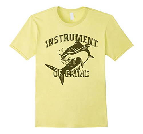 Mens Instrument Of Crime - Catfish T-Shirt XL Lemon
