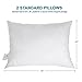 Adoric Life Premium Quality Bed Pillows, Down Alternative, Dust Mites Resistant, Comfortable Pillows for Sleeping (Standard/Queen, Set of 2)