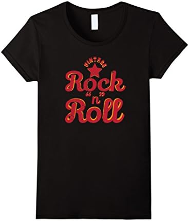 Womens Vintage Rock N Roll Music Lover Band Musician Tshirt Tee XL Black