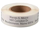 Personalized Large Print Self-Stick Address Labels, Roll of 250 - White