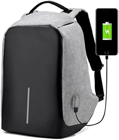 Shadow Innovations Anti Theft Travel Waterproof with US charging port Laptop Backpack - (Large, Grey)