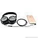 GEEKRIA Audio Cable with Mic Compatible with Bose QuietComfort Ultra/SE/45/35 II Headphones, 3.5mm to 2.5mm Replacement Stereo Cord with Inline Microphone (4 ft/1.2 m)