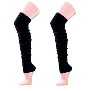 krautwear® Beenwarmers voor dames, meisjes, legwarmers, overknees, gebreide kousen, ca. 70 cm, Öko-Tex Standard 100…
