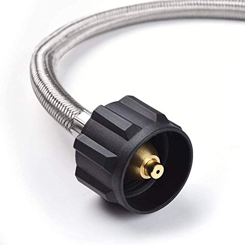 PETKAO 12'' Stainless Steel Hose, Propane Grill Hose, Pigtail Stainless