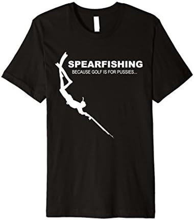 Mens Spearfishing T-shirt - Funny Spearfishing Shirt Medium Black