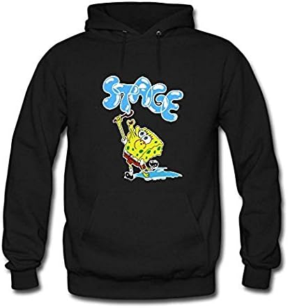 Custom SpongeBob SquarePants Kids Girls' Hoodie, Designer Classic Hoodie X-Large Black