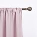 NICETOWN Living Room Blackout Curtains - Nursery Essential Thermal Insulated Solid Rod Pocket Blackout Panels/Drapes (Lavender Pink=Baby Pink, 1 Pair, 42 x 84 Inch)