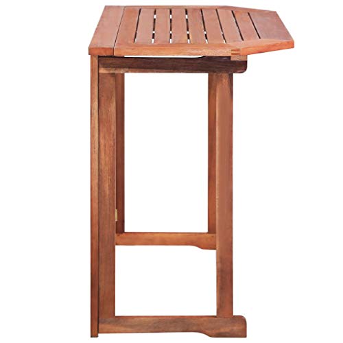 Festnight Balkontisch | Garten-Esstisch | Outdoor Esszimmertisch | Klappbar Gartentisch | Terassentisch | Holz Tisch | Balkon Esstisch | Massives Akazienholz 90 x 50 x 75 cm – Bild 4