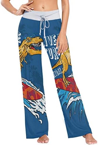 HULKBIDBV Pajama Pants Dinosaur Waves 