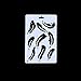 Grekywin Hollow-Out Feather Stencil Template for Wall Painting, DIY Craft Tool Reused Plastic Drawing Template, 2 Pcs.