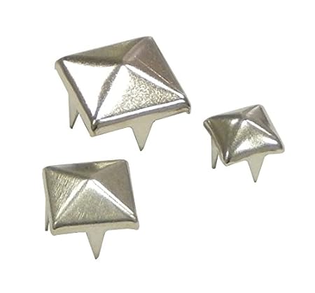 Perlin - 600stk Spitzenieten Killernieten Ziernieten Metall 8mm 6mm Nieten Spikes Spitz Gothic Punk Metall Pyramiden Rock Leder Tasche Schuh Nieten für Mode Handwerk und Design