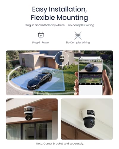 Reolink OMVI 3i WiFi, 10MP+8MP Triple-Lens Panoramic Pan-Tilt Outdoor Security Camera, SyncTrack & Auto Tracking, Dual-Band WiFi 6, Smart AI Detection, Local AI Video Search, No Monthly Fees