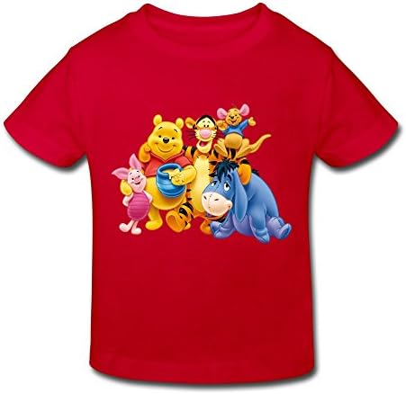 Kids Toddler Winnie The Pooh Little Boys Girls T Shirt Red Size 5-6 Toddler