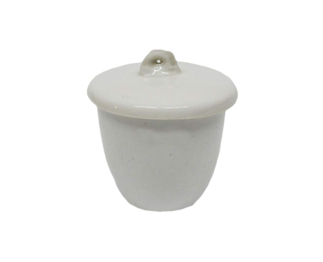 LLF Porcelain Crucible with Lid Cover Lab Crucible (20ml, 30ml, 40ml, 70ml, 100ml, 200ml, 300ml) (100ml)