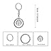 Retro Silver Jewelry Elephant Round Trust Love Hope Dream Pendant Key Chain Ring Family Friend Gift (Tree of life)