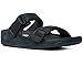 FitFlop Men's Gogh Moc Slide Adjustable Nubuck Slide Sandal, Black, 10 M US