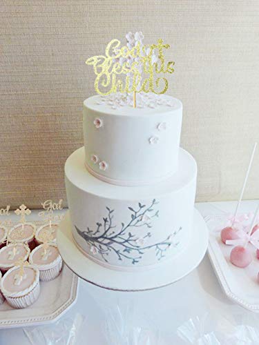 4 JeVenis+Glittery+Baptism+Decorations+Birthday