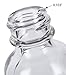 JUVITUS 1 oz / 30 ml Clear Glass Boston Round Bottle with White Dropper + Funnel (6 Pack)