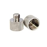 CAMVATE 2 Pieces 3/8"-16 Male to 5/8"-27 Female Thread Adapter for Microphone Mounts and Stands
