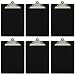 Trade Quest Plastic Clipboard Opaque Color Letter Size Standard Clip (Pack of 6) (Black)