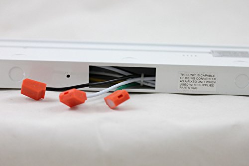 9" White 120v Under Cabinet LED 220 Lumen Light Hard Wire Linkable with Knock Outs Contractor Electrician Grade ETL - L-6 Series