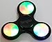LED Light Fidget Spinner with Switch Plastic EDC Hand Spinner For Autism and ADHD Relief Focus Anxiety Stress Toys Gift (Black)