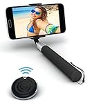 Selfie World Bluetooth Certified 360° Monopod Selfie Stick with Wireless Remote Control Camera Shutter (Black)