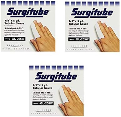 Surgitube Tubular Gauze - White - (7/8)" (3 Pack)