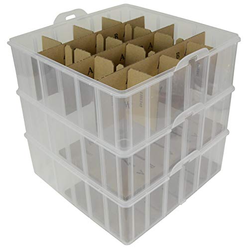 Snapware Snap 'N Stack Square 3-Tier Seasonal Ornament Storage Container, 13 by 13-Inch