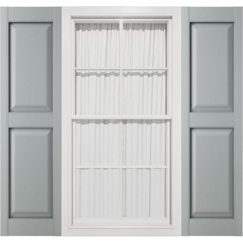 14 3/4"W x 67"H Mid-America Vinyl, Standard Size Williamsburg Double Panel Shut…