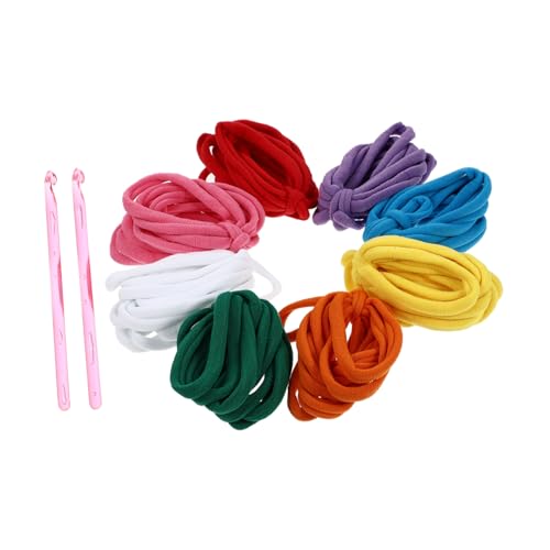 NUOBESTY 1set Braided Elastic Rope Loop Loom Knitting for Crafts DIY Elastic Loop Handmade Rope for Boys and Girls