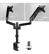 VIVO Dual Monitor Arm Mount for 17 to 32 inch Screens - Pneumatic Height Adjustment, Full Articul...