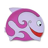 Swim Cap for Kids, [New Release] Leopard Kids' Silicone Swim Cap Animal Shaped for Boys and Girls Aged 3-12