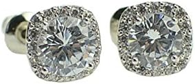 Rhinestone Stud Earrings Sterling Silver Earrings Classic Jewelry for Women and Girls Mother's Day Graduation Christmas Valentine's Day Gift by Vannic Sliver